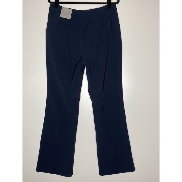 New H&M Button Front Wide Leg High Waist Navy Blue Pants |Women's Size 14 - Picture 6 of 7